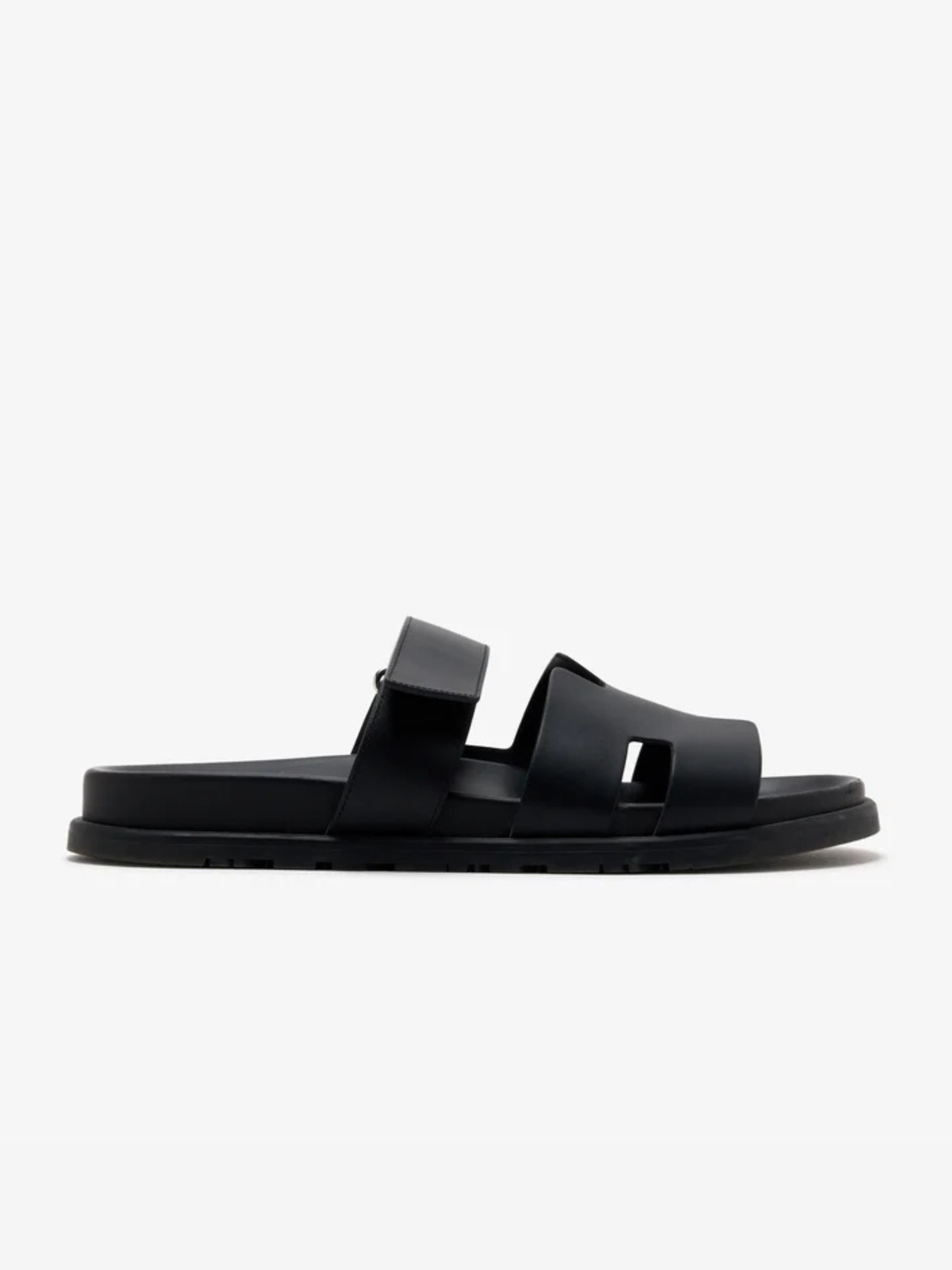 Chypre Sandals in black leather