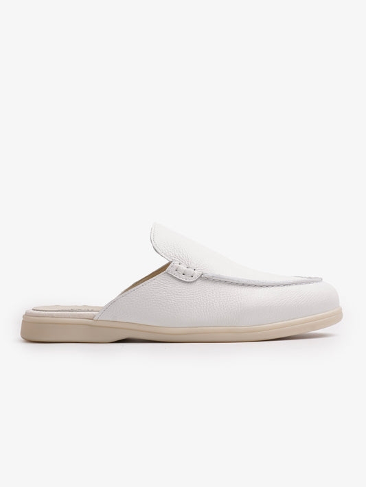 Babouche Walk Cuir Blanc