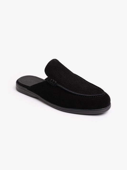 Babouches Daim Noir
